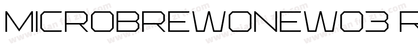 MicrobrewOneW03 Regular Regular字体转换